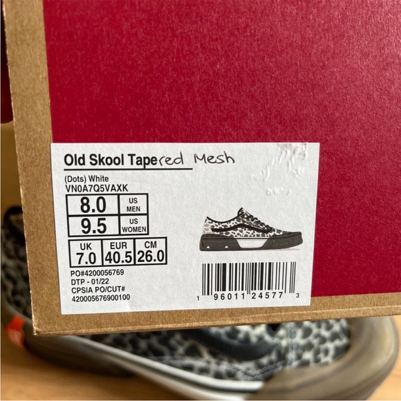 Vans Old Skool Tapered Mesh Dots White Women 9.5 US Mens 8.0 US - Picture 12 of 12